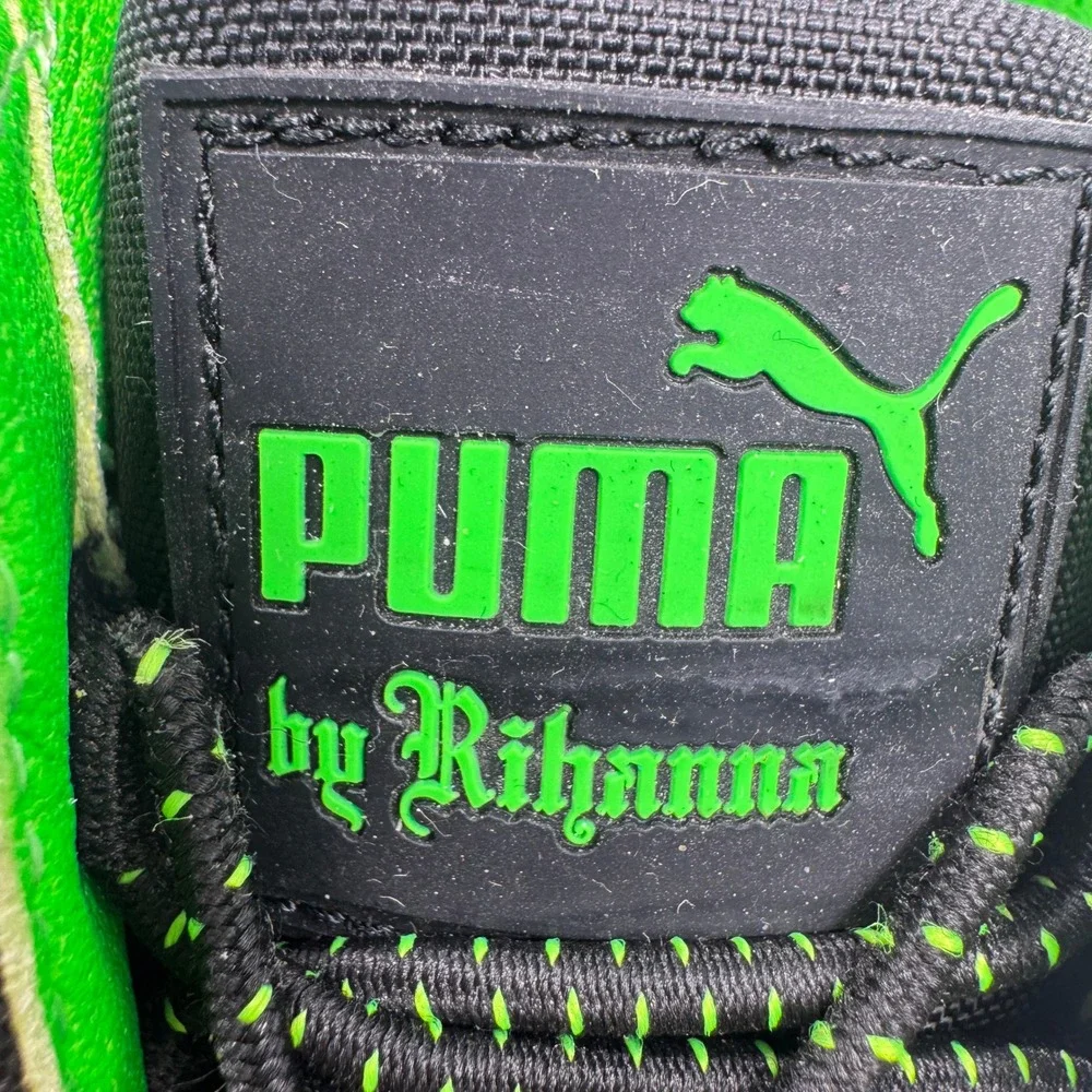 PUMA Fenty Cleated Creeper Surf Shoes Womens Size 8 Black Green‎ Gecko 367681-03